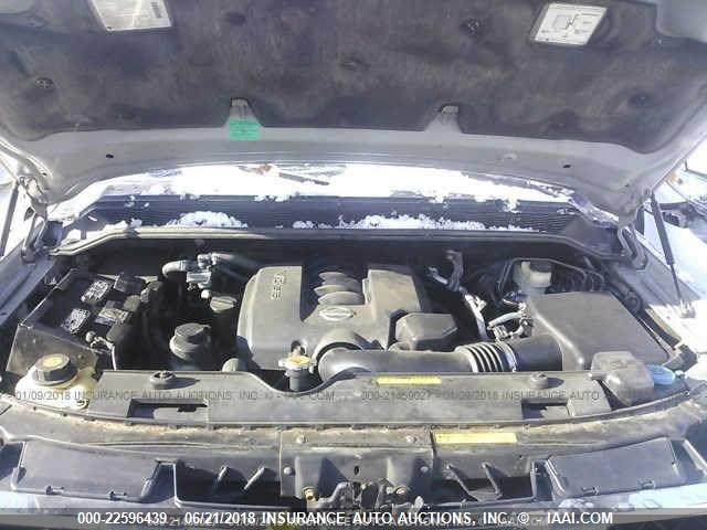 5N1AA08B95N701794 - 2005 NISSAN ARMADA SE/LE GRAY photo 10