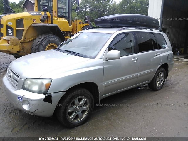 JTEEP21A160185314 - 2006 TOYOTA HIGHLANDER LIMITED SILVER photo 2