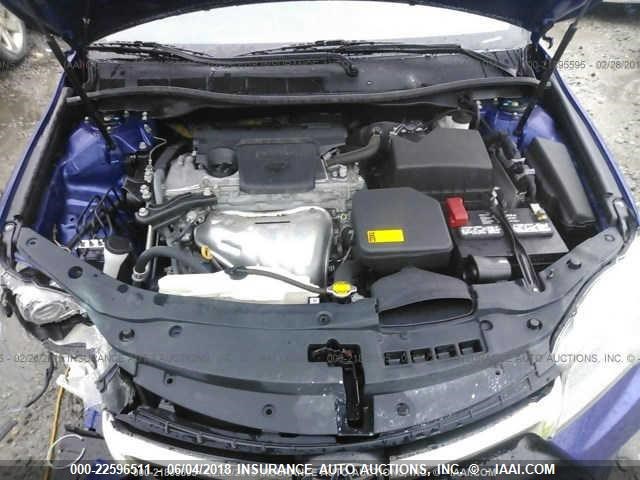 4T1BF1FK0FU878742 - 2015 TOYOTA CAMRY LE/XLE/SE/XSE BLUE photo 10