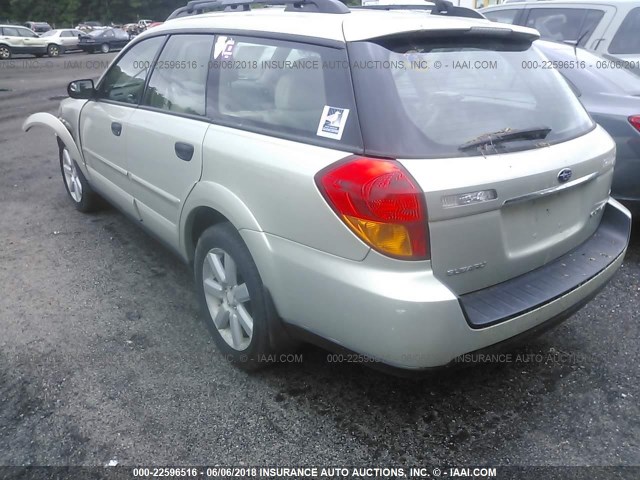 4S4BP61C467313113 - 2006 SUBARU LEGACY OUTBACK 2.5I GOLD photo 3