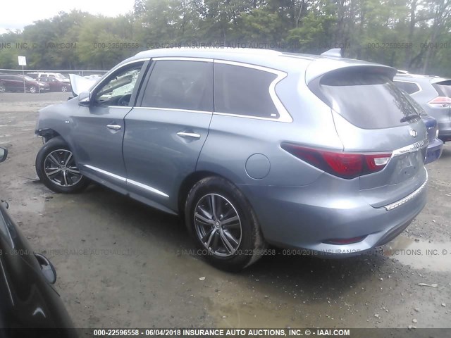 5N1DL0MM6HC549262 - 2017 INFINITI QX60 Light Blue photo 3