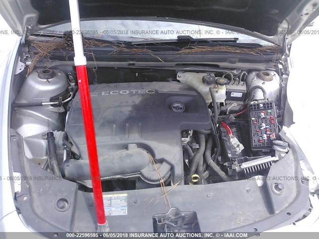 1G1ZH57B89F117171 - 2009 CHEVROLET MALIBU 1LT ვერცხლისფერი ფოტო 10
