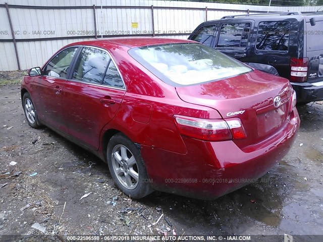 4T1BE46K47U014427 - 2007 TOYOTA CAMRY NEW GENERAT CE/LE/XLE/SE RED photo 3