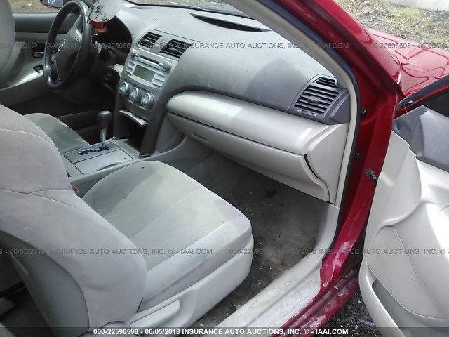 4T1BE46K47U014427 - 2007 TOYOTA CAMRY NEW GENERAT CE/LE/XLE/SE RED photo 5