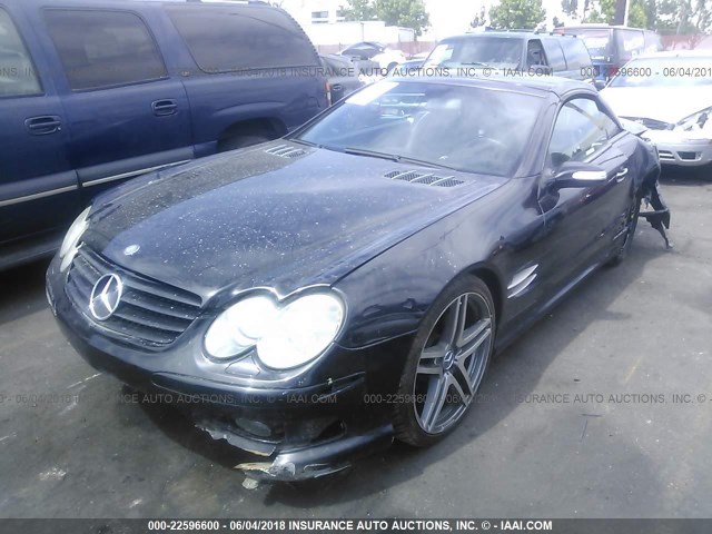 WDBSK75F55F104673 - 2005 MERCEDES-BENZ SL 500 BLACK photo 2