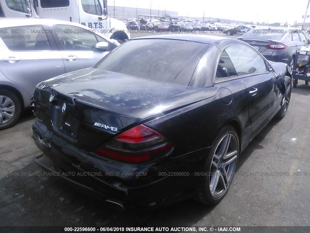 WDBSK75F55F104673 - 2005 MERCEDES-BENZ SL 500 BLACK photo 4