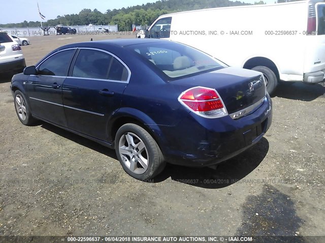 1G8ZS57N38F262422 - 2008 SATURN AURA XE BLUE photo 3