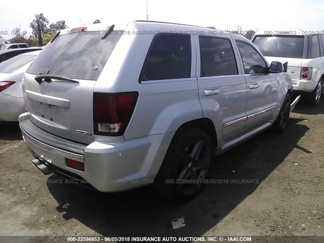 1J8HR783X6C265380 - 2006 JEEP GRAND CHEROKEE SRT-8 SILVER photo 4