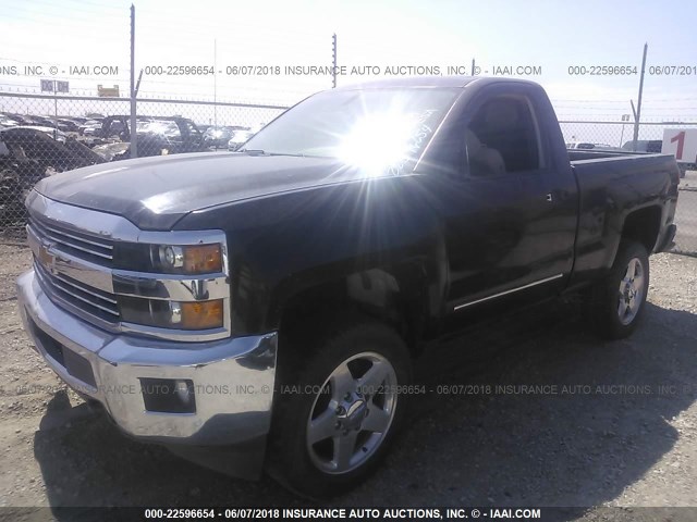 1GC1KVEG0FF622718 - 2015 CHEVROLET SILVERADO K2500 HEAVY DUTY LT BLACK photo 2