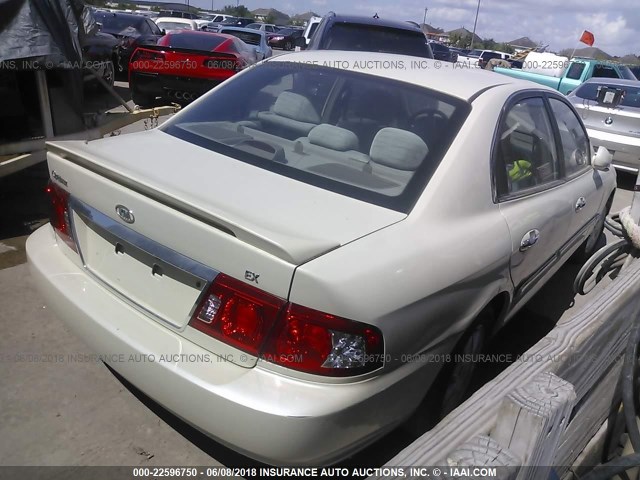 KNAGD126545333584 - 2004 KIA OPTIMA LX/EX WHITE photo 4