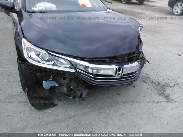 1HGCR2F3XHA005858 - 2017 HONDA ACCORD LX BLACK photo 6