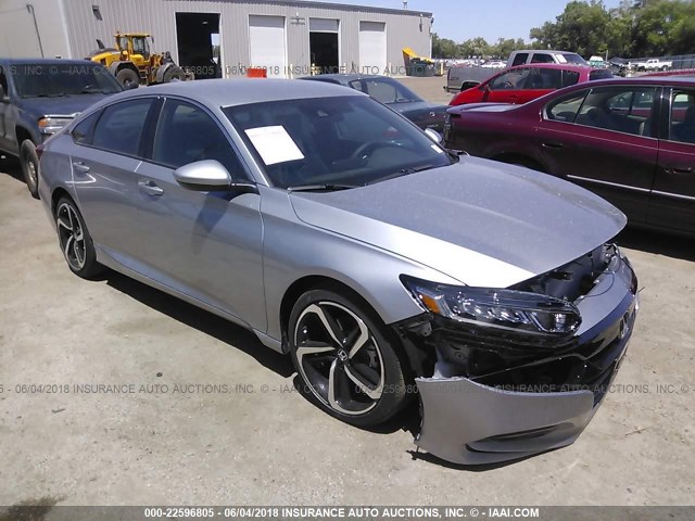 1HGCV1F33JA086133 - 2018 HONDA ACCORD SPORT SILVER photo 1