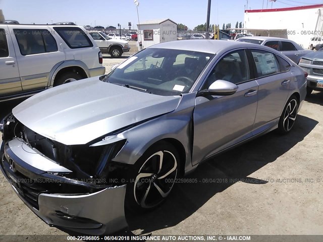 1HGCV1F33JA086133 - 2018 HONDA ACCORD SPORT SILVER photo 2