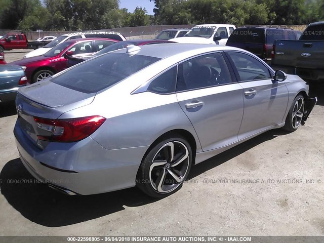 1HGCV1F33JA086133 - 2018 HONDA ACCORD SPORT SILVER photo 4