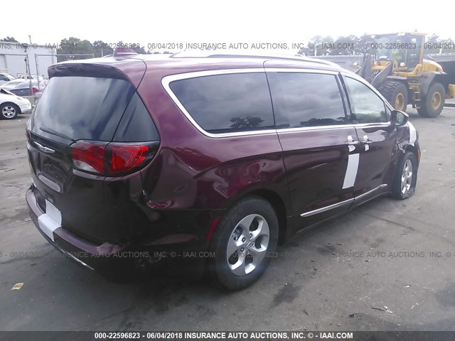 2C4RC1EG8HR851281 - 2017 CHRYSLER PACIFICA TOURING L PLUS RED photo 4