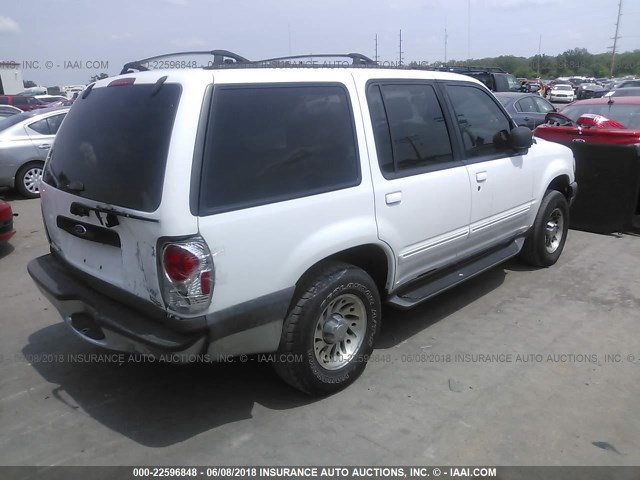 1FMZU34E9XZA74859 - 1999 FORD EXPLORER WHITE photo 4