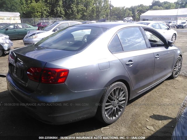 3VW1K7AJXEM365088 - 2014 VOLKSWAGEN JETTA S GRAY photo 4