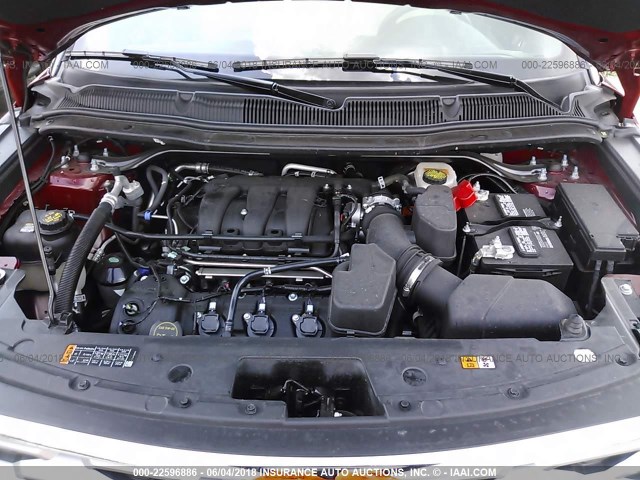 1FM5K7F85JGA27494 - 2018 FORD EXPLORER LIMITED 红色 照片 10