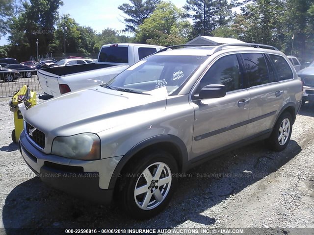 YV1CZ59H541040027 - 2004 VOLVO XC90 Champagne photo 2