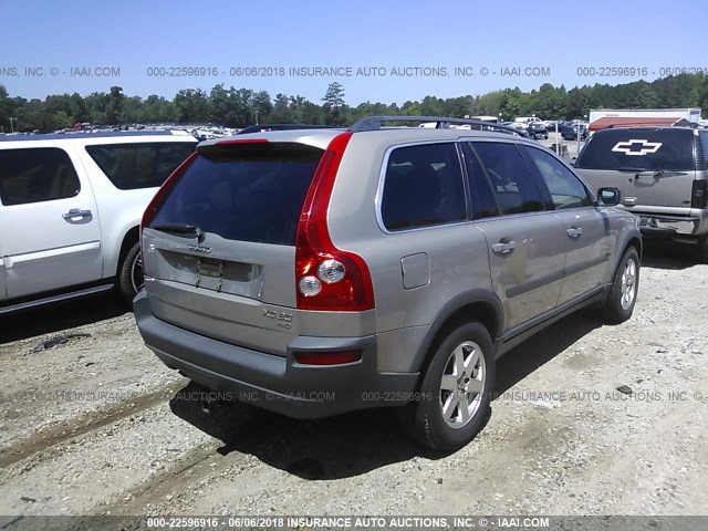 YV1CZ59H541040027 - 2004 VOLVO XC90 Champagne photo 4