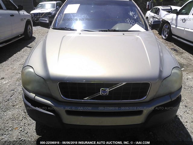 YV1CZ59H541040027 - 2004 VOLVO XC90 Champagne photo 6