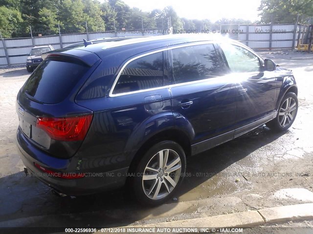 WA1LGAFE5DD016527 - 2013 AUDI Q7 PREMIUM PLUS BLUE photo 4