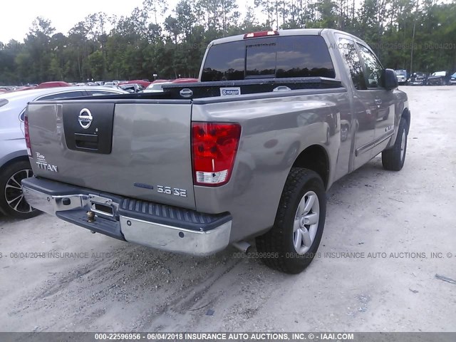 1N6BA06A39N301168 - 2009 NISSAN TITAN XE/SE/LE GOLD photo 4