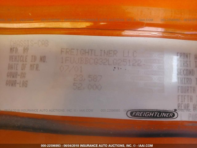 1FUJBBCG32LG25122 - 2002 FREIGHTLINER CONVENTIONAL ST120 Unknown photo 10