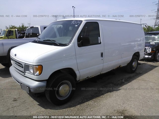 1FTPE2427XHB85439 - 1999 FORD ECONOLINE E250 VAN WHITE photo 2