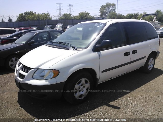 1D4GP25303B279390 - 2003 DODGE CARAVAN SE WHITE photo 2