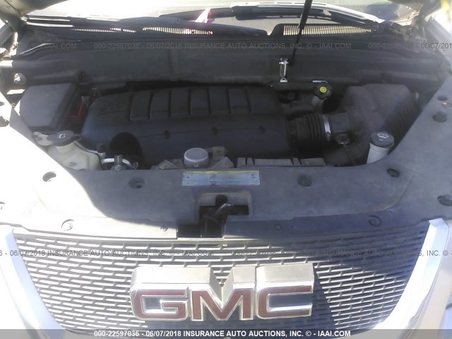 1GKEV23D19J144993 - 2009 GMC ACADIA SLT-1 SILVER photo 10