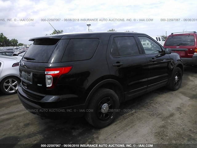 1FM5K8AR9DGA31218 - 2013 FORD EXPLORER POLICE INTERCEPTOR BLACK photo 4