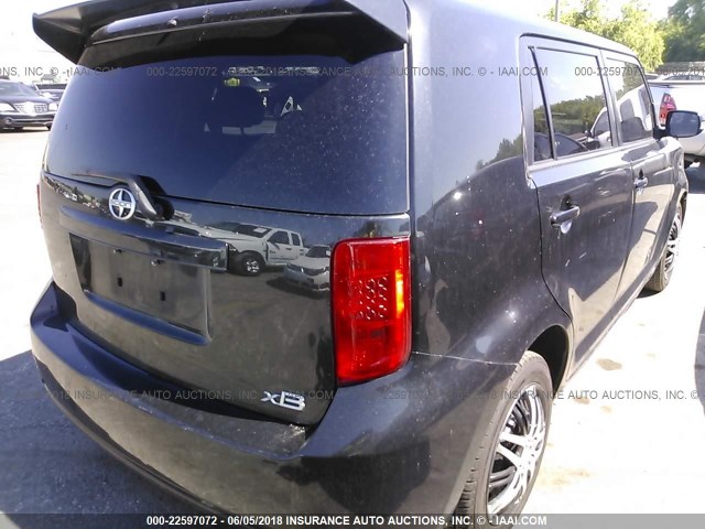 JTLKE50E891063605 - 2009 TOYOTA SCION XB BLACK photo 4