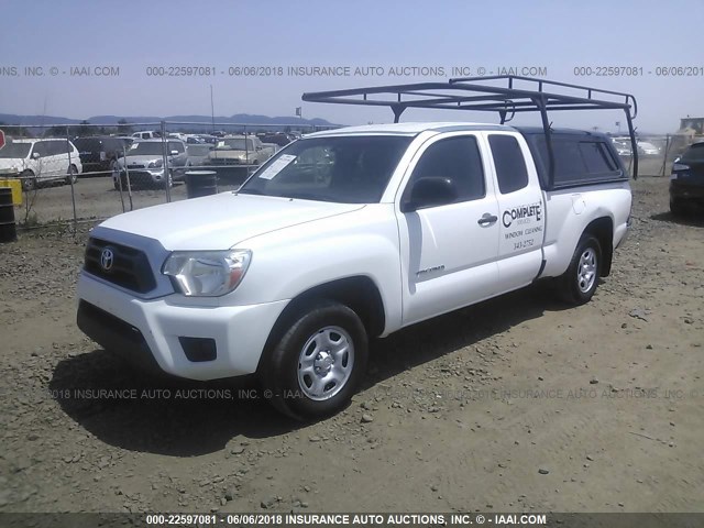 5TFTX4CN4CX011053 - 2012 TOYOTA TACOMA ACCESS CAB WHITE photo 2