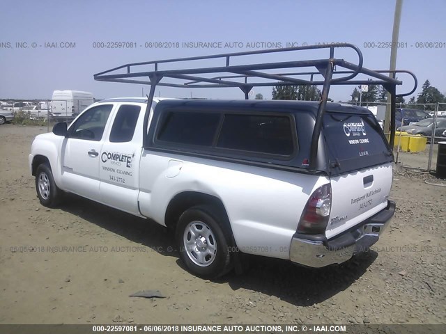 5TFTX4CN4CX011053 - 2012 TOYOTA TACOMA ACCESS CAB WHITE photo 3