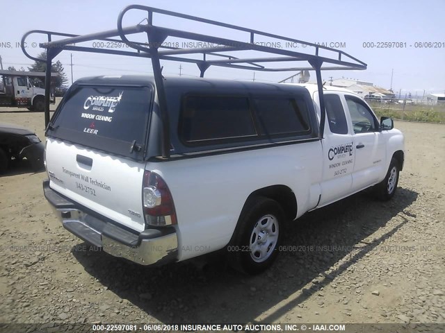 5TFTX4CN4CX011053 - 2012 TOYOTA TACOMA ACCESS CAB WHITE photo 4