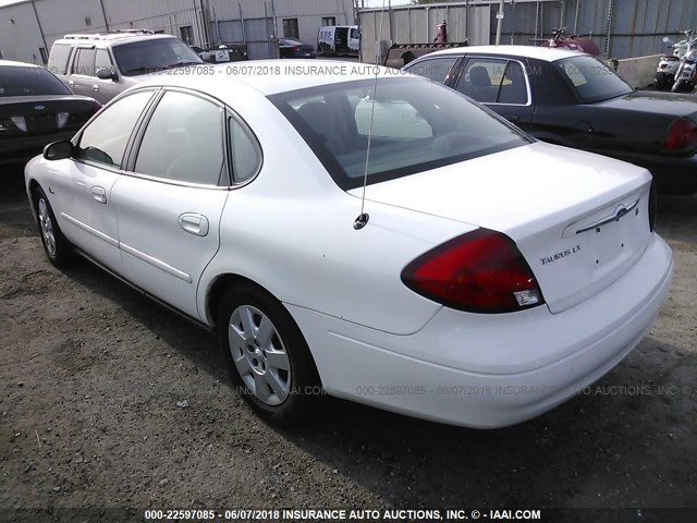 1FAFP5223YG230450 - 2000 FORD TAURUS LX WHITE photo 3