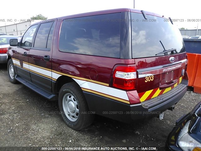 1FMJK1GT4FEF13327 - 2015 FORD EXPEDITION EL XL BURGUNDY photo 3