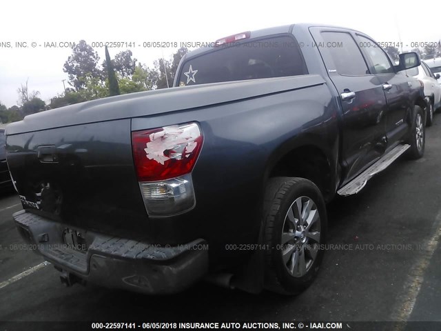 5TFFY5F15AX094496 - 2010 TOYOTA TUNDRA CREWMAX LIMITED GRAY photo 4