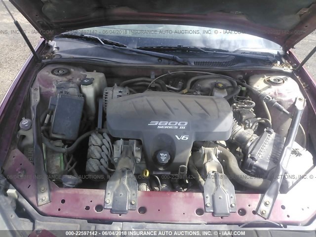 2G2WS522741180060 - 2004 PONTIAC GRAND PRIX GT2 მუქწითელი ფოტო 10