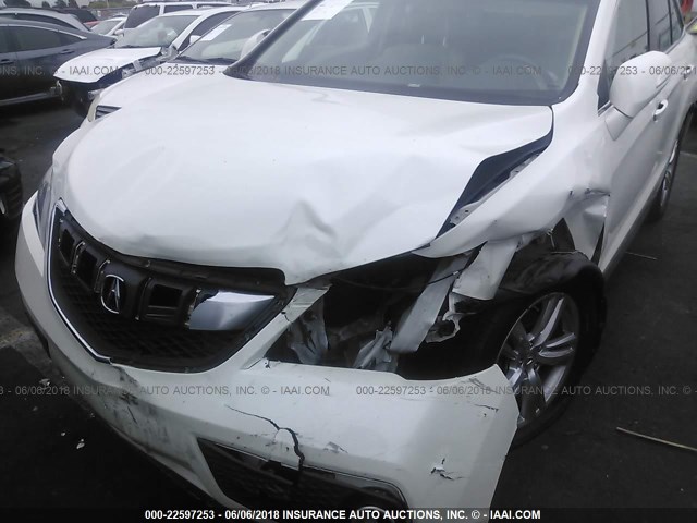 5J8TB3H52FL002012 - 2015 ACURA RDX TECHNOLOGY WHITE photo 6