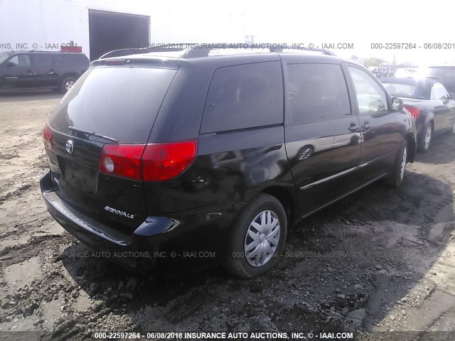 5TDKK4CC6AS299587 - 2010 TOYOTA SIENNA CE/LE BLACK photo 4