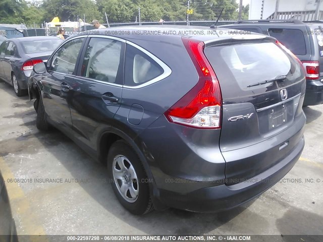 2HKRM3H34EH515637 - 2014 HONDA CR-V LX GRAY photo 3