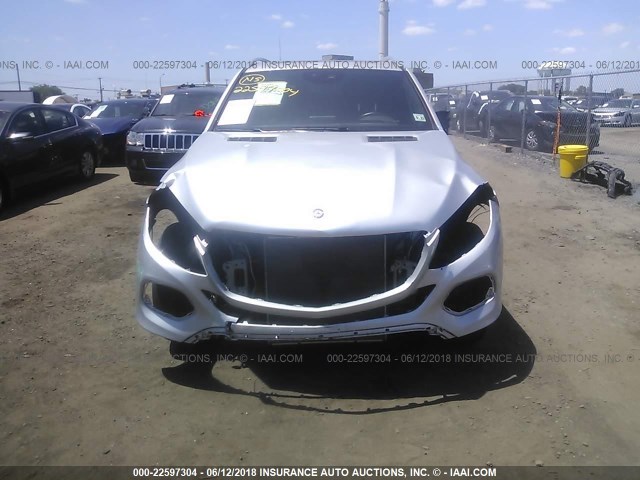 4JGDA5HB7GA785019 - 2016 MERCEDES-BENZ GLE 350 4MATIC SILVER photo 6