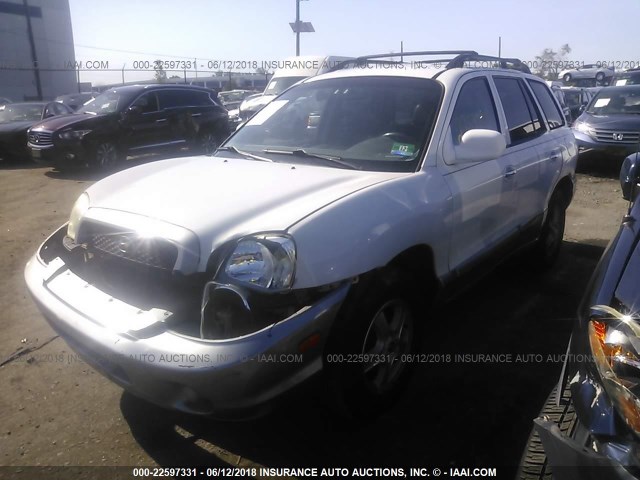 KM8SC83D81U079369 - 2001 HYUNDAI SANTA FE GLS/LX WHITE photo 2