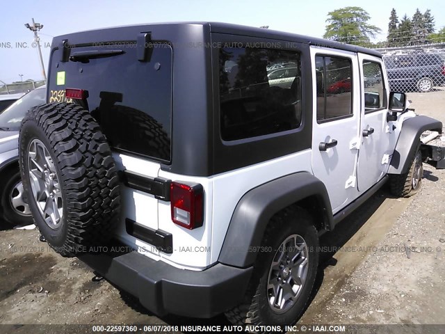 1C4BJWFG3HL617979 - 2017 JEEP WRANGLER UNLIMITE RUBICON WHITE photo 4