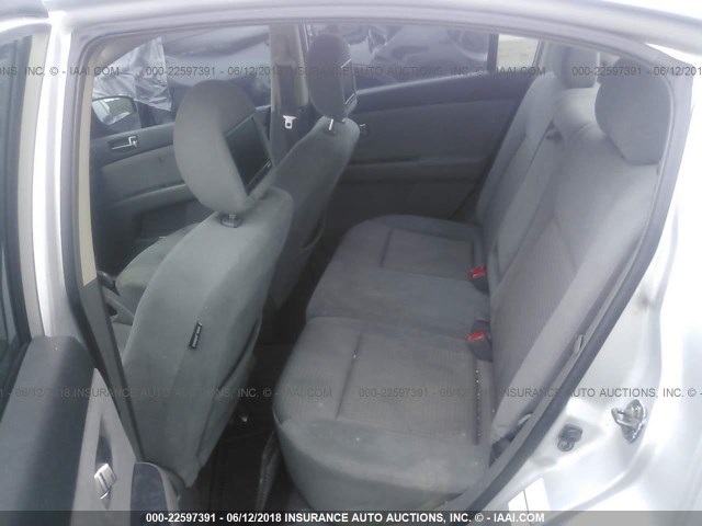 3N1AB61E88L627302 - 2008 NISSAN SENTRA 2.0/2.0S/2.0SL SILVER photo 8