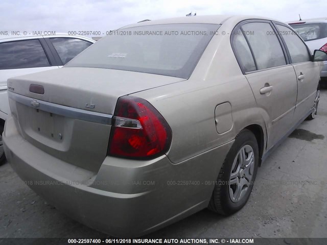 1G1ZS58F77F234305 - 2007 CHEVROLET MALIBU LS 金色 照片 4