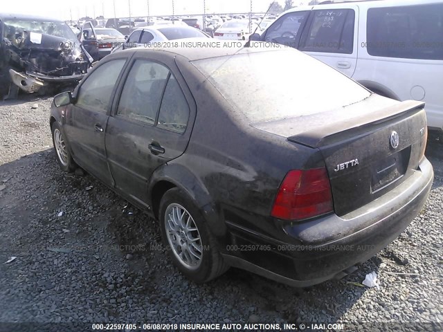 3VWPE69M73M193013 - 2003 VOLKSWAGEN JETTA WOLFSBURG BLACK photo 3