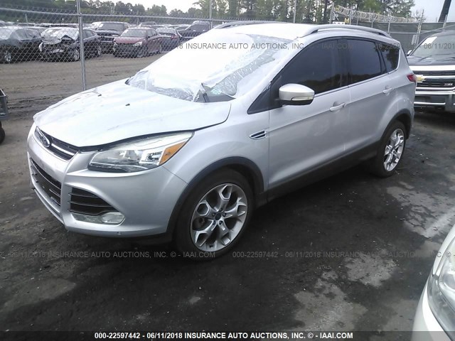 1FMCU0J97EUA74266 - 2014 FORD ESCAPE TITANIUM SILVER photo 2